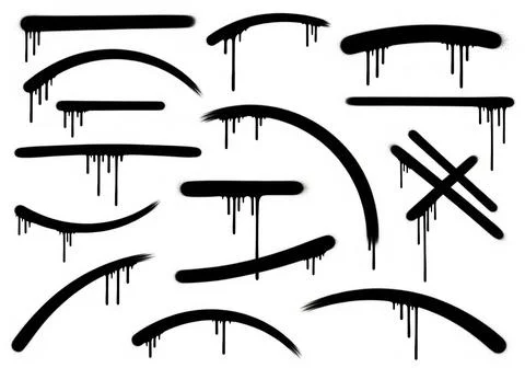 Graffiti Drips and Lines vector icon Illustrazione stock