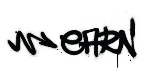 Graffiti earn word sprayed in black over white Illustrazione stock