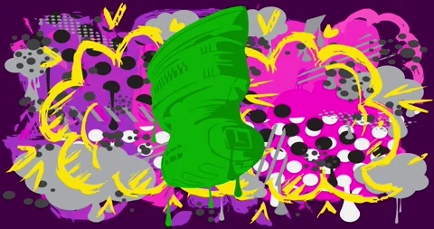 Graffiti Electric Sander on purple Stock Footage 339990177