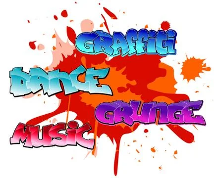 Graffiti elements background Illustrazione stock