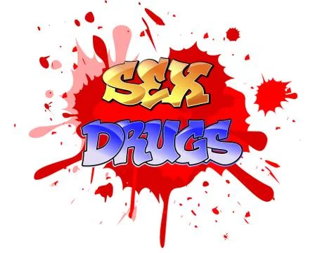 Graffiti elements background Stockillustratie