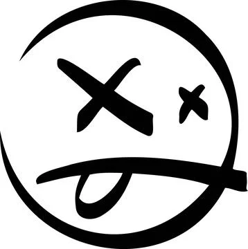 Graffiti face sign. Paint spray street drawn. Stock Illustration