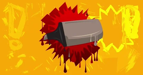Graffiti Felt Tip Pen animation Stock Footage 329202196