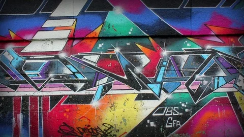 Graffiti Fonts close up 库存影片 84274432