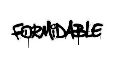 Graffiti formidable word sprayed in black over white Stock-Illustration