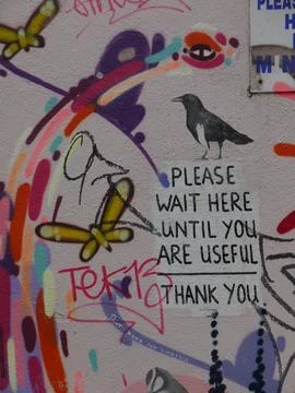 Graffiti with a funny message Stock Photos