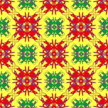 Graffiti on a geometric background seamless pattern Stock Illustration