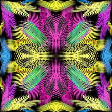 Graffiti on a geometric background seamless pattern Stock Illustration