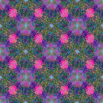 Graffiti on a geometric background seamless pattern Stock Illustration