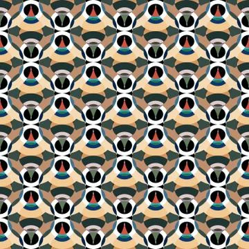 Graffiti on a geometric background seamless pattern Stock Illustration