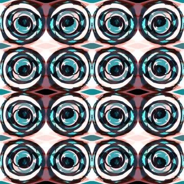 Graffiti on a geometric background seamless pattern Stock-Illustration