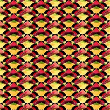 Graffiti on a geometric background seamless pattern Stock Illustration