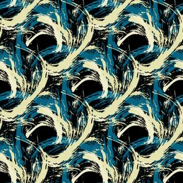 Graffiti on a geometric background seamless pattern Stock Illustration