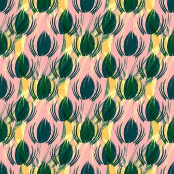 Graffiti on a geometric background seamless pattern Illustrazione stock