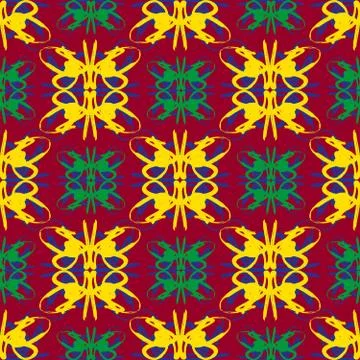 Graffiti on a geometric background seamless pattern Stock Illustration