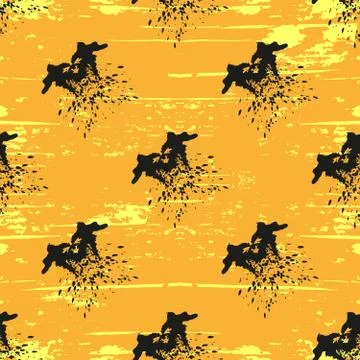 Graffiti on a geometric background seamless pattern Stock Illustration