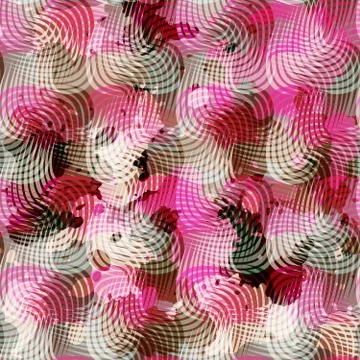 Graffiti on a geometric background seamless pattern Stock Illustration