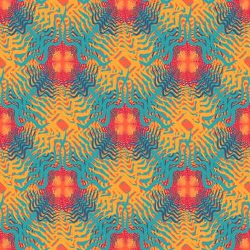 Graffiti on a geometric background seamless pattern Stock Illustration