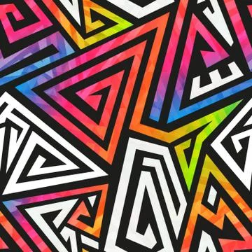 Graffiti geometric pattern Illustrazione stock