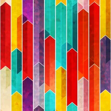 Graffiti geometric seamless pattern with grunge effect Illustrazione stock