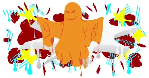 Graffiti Ghost video Stock Footage 289157931