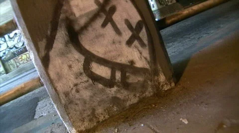 Graffiti ghost zoom Stock Footage 737133