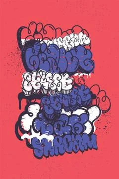 Graffiti Grunge Abstract Background Stock-Illustration