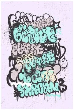 Graffiti Grunge Abstract Background Stock Illustration