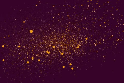 Graffiti grunge spray effect in orange on burgundy Stock Illustration