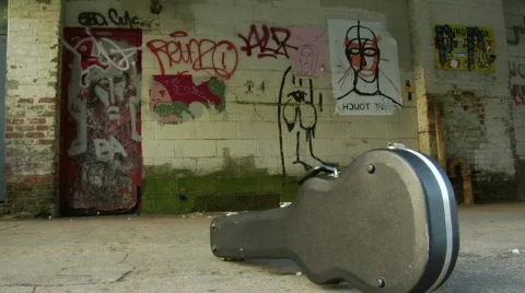 Graffiti guitar Stock Footage 156364