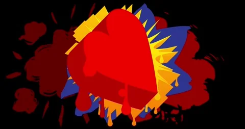 Graffiti Heart Stock Footage 327342572