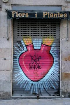 Graffiti heart Stock Photos