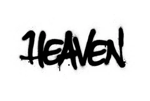 Graffiti heaven word sprayed in black over white Stock Illustration