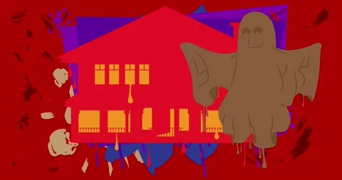 Graffiti House and Ghost video Stock Footage 288264929