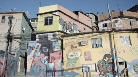 Graffiti on house wall Stock Footage 61292295