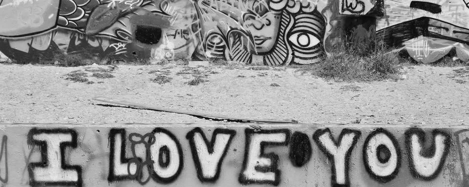 Graffiti - I love you Stock Photos
