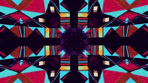 Graffiti Kaleidoscope VJ Loop 1 Stock-Footage 336260926
