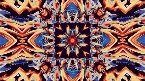 Graffiti Kaleidoscope VJ Loop 10 Stock-Footage 336261450
