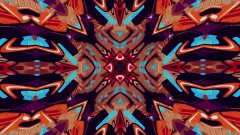 Graffiti Kaleidoscope VJ Loop 2 Video stock 336260925