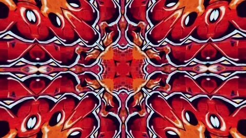 Graffiti Kaleidoscope VJ Loop 6 Stock Footage 336261149