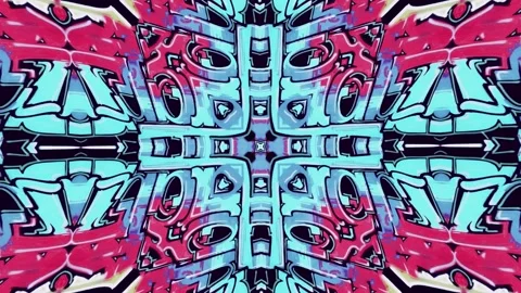 Graffiti Kaleidoscope VJ Loop 7 Video stock 336261249