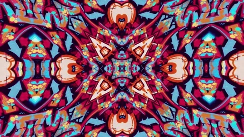 Graffiti Kaleidoscope VJ Loop 8 Stock Footage 336261224