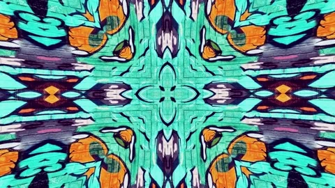 Graffiti Kaleidoscope VJ Loop 9 Video stock 336261319