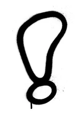 Graffiti leaking Font exclamation mark in black on white Stock Illustration