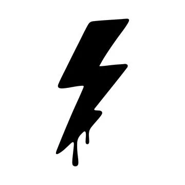 Graffiti lightning bolt icon Illustrazione stock