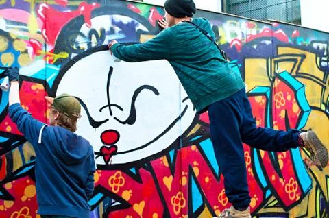 Graffiti in Lisbon Foto stock