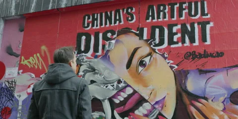 Graffiti looking-turning 6sec A001 C016 0927TK 001 Stock Footage 147634009