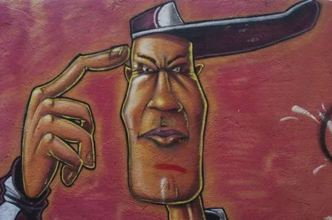 Graffiti of a man Foto stock