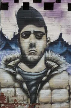 Graffiti of a man Foto stock