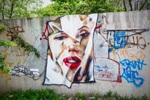Graffiti marilyn monroe Stock Photos